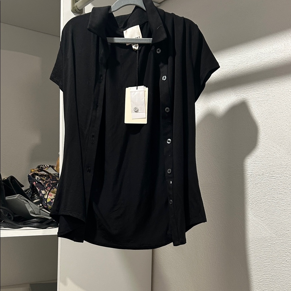 Women's Black Button Down Shirt